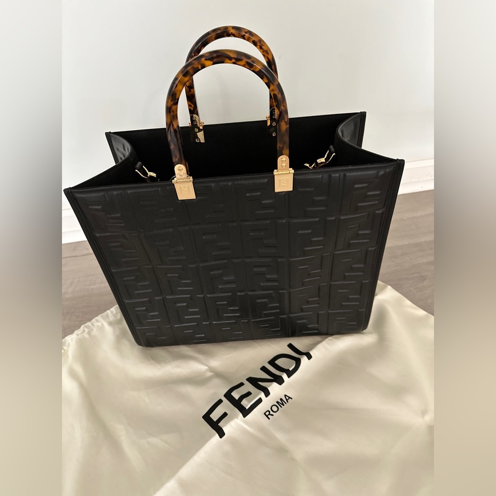 Fendi Monogram Leather Tote